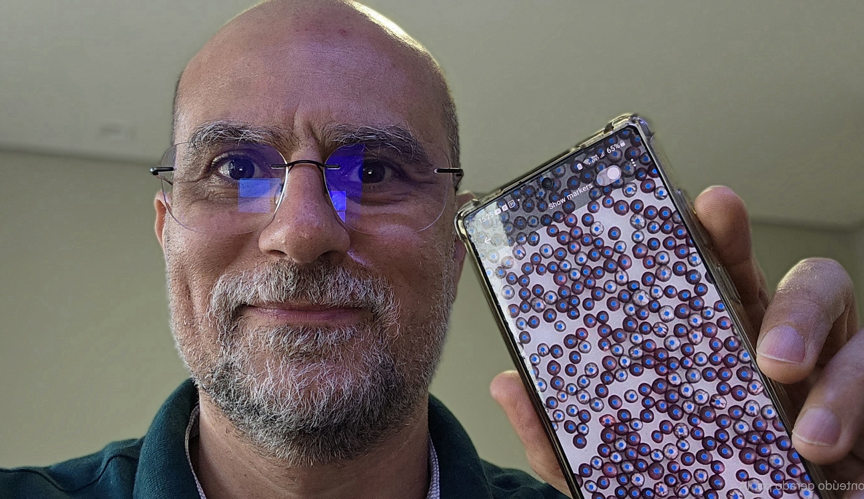 Reinaldo da SeedMetrics mostra tecnologia desenvolvida em parceria com a UFU. Crédito: Divulgação