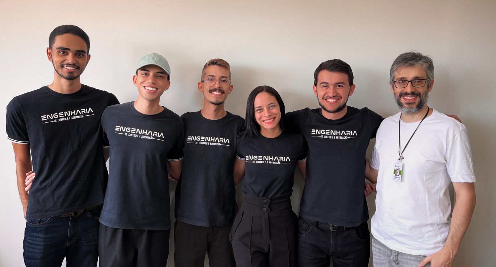 Equipe de Ibirité, selecionada para a etapa regional do Desafio Liga Jovem, na categoria Ensino Superior. Foto: Divulgação