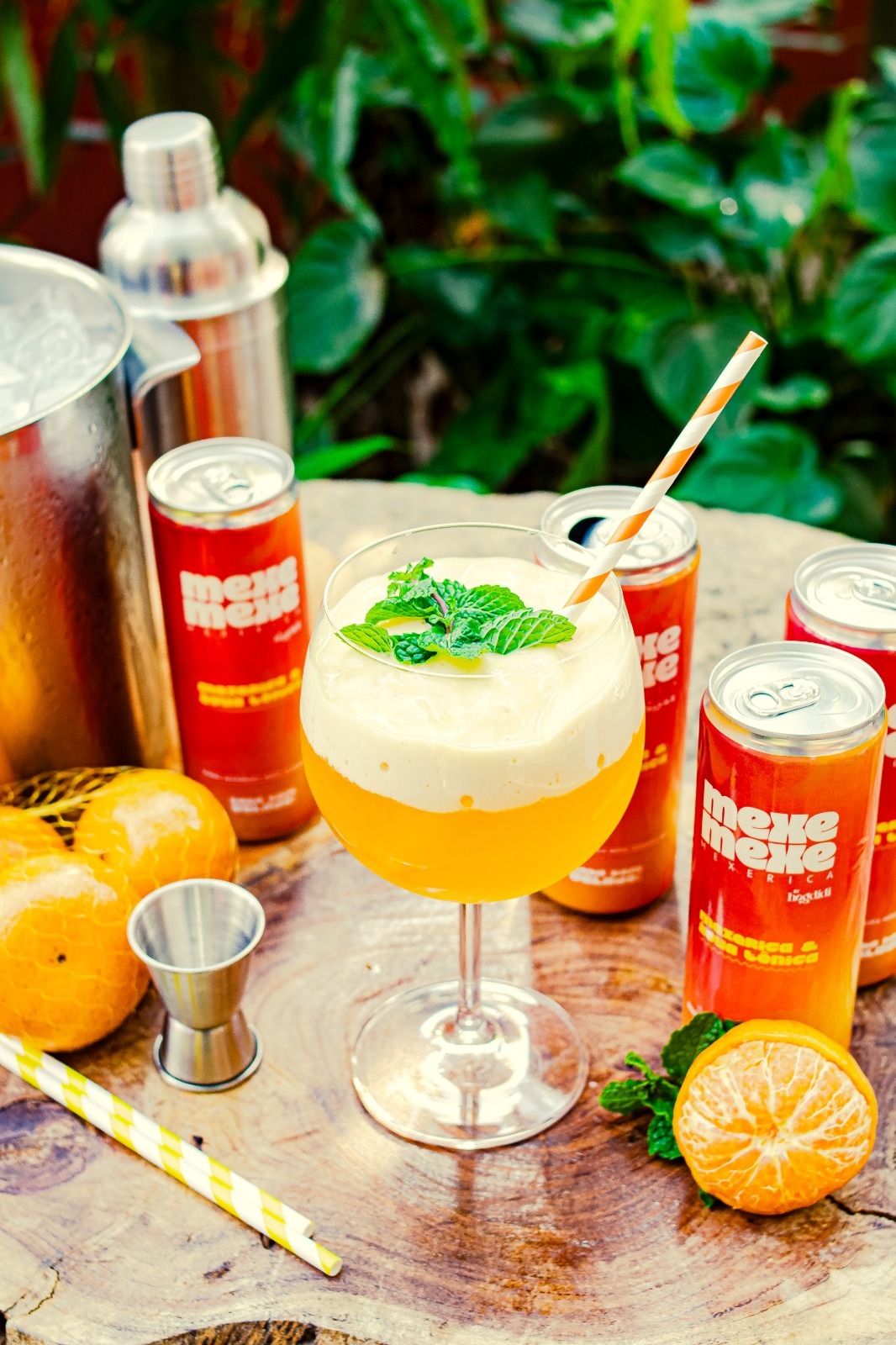 "Mexe mexe" é criada à base de mexerica com água tônica, pronta para o consumo. Crédito: Divulgação