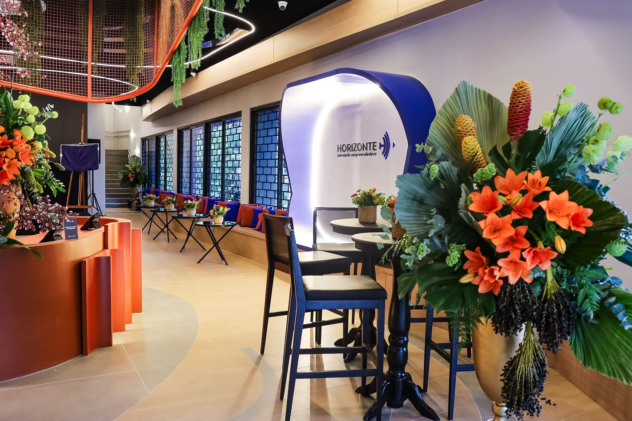 Espaço Horizonte conta com 29 ambientes, entre estúdios, salas de treinamento e áreas de convivência. Crédito: Amanda Ketly