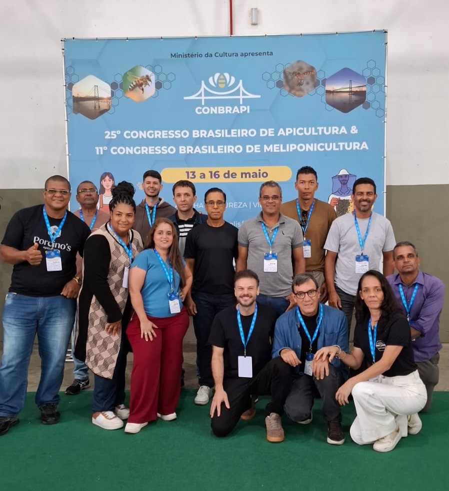 Apicultores do Vale do Aço participaram da missão promovida pelo Sebrae ao Conbrapi 2026, realizado em maio, em Florianópolis. Crédito: Divulgação