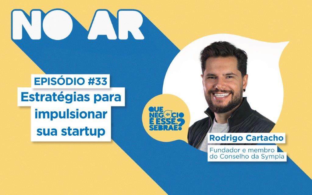 Episódio 33 sobre o mercado de startup com Rodrigo Cartacho, já está disponível no podcast do Sebrae Minas 